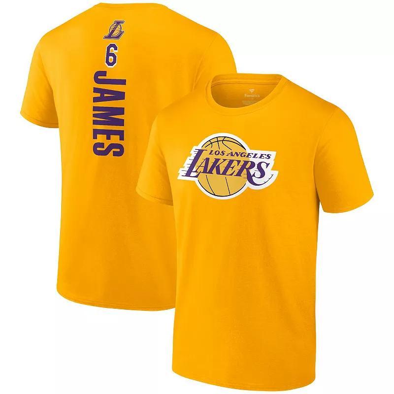 Mens Fanatics Branded LeBron James Los Angeles Lakers Playmaker Name & Number T-Shirt Product Image
