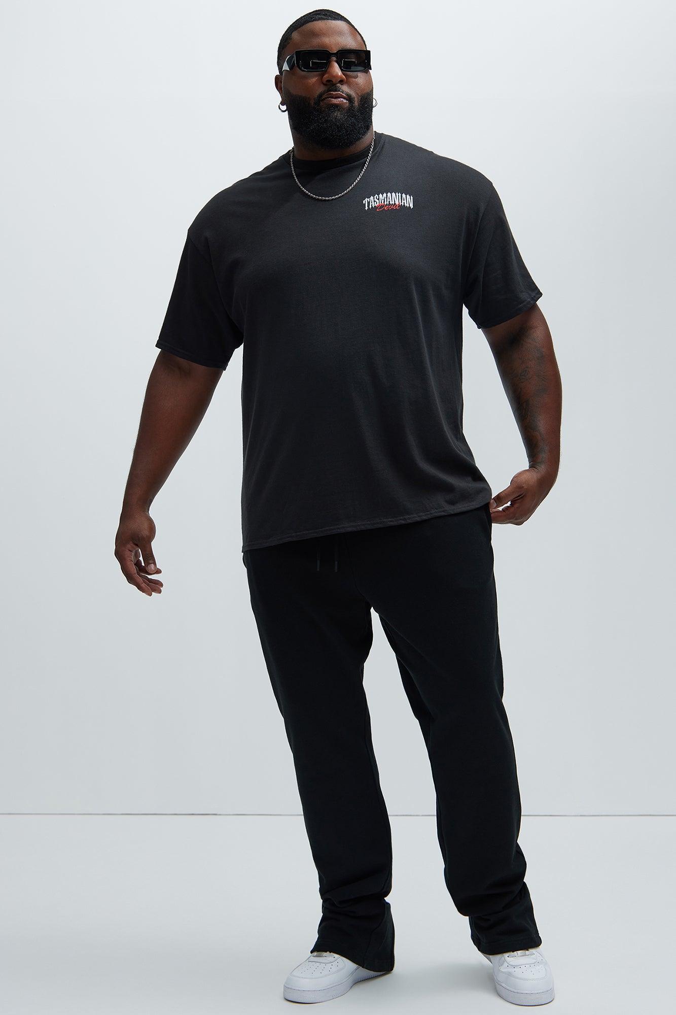 Tyson Back Zipper Skinny Flared Sweatpants - Black Product Image