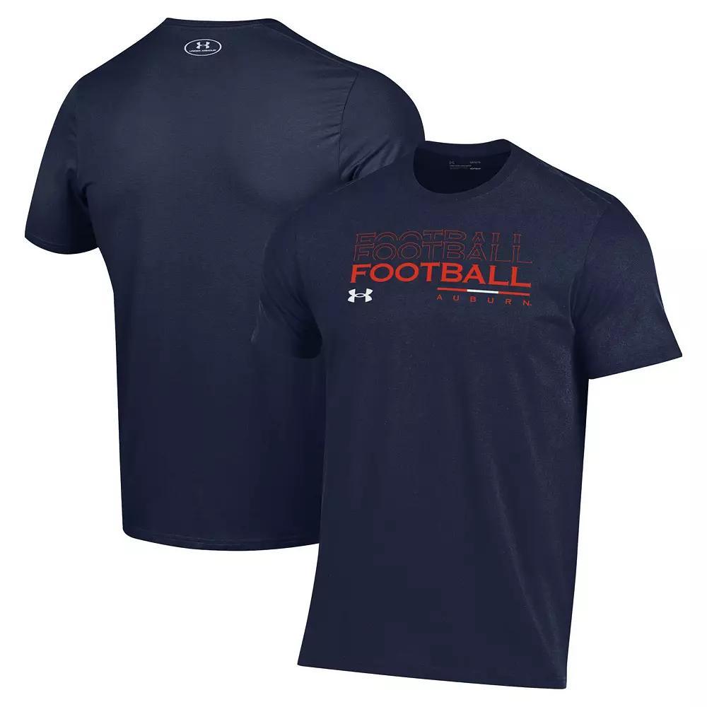Men's Under Armour Navy Auburn Tigers 2024 Sideline Football Performance T-Shirt, Size: 2XL, Blue Product Image