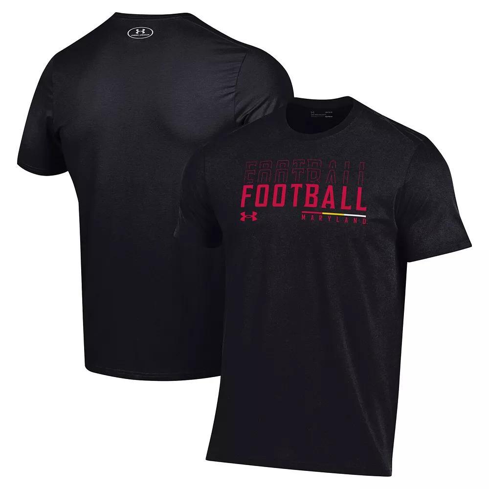 Men's Under Armour Black Maryland Terrapins 2024 Sideline Football Performance T-Shirt, Size: 2XL Product Image
