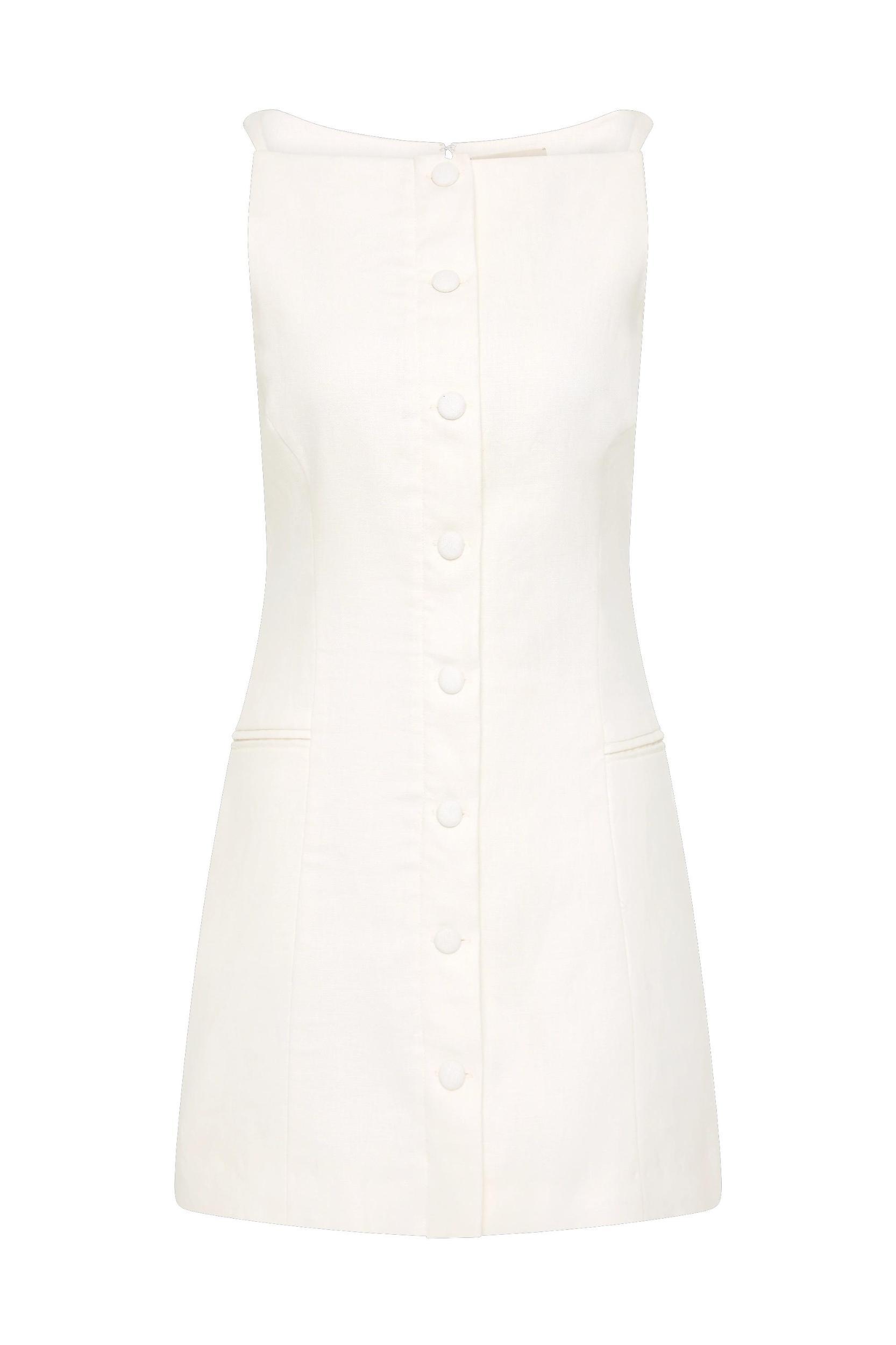 Ambra Mini Dress White Product Image