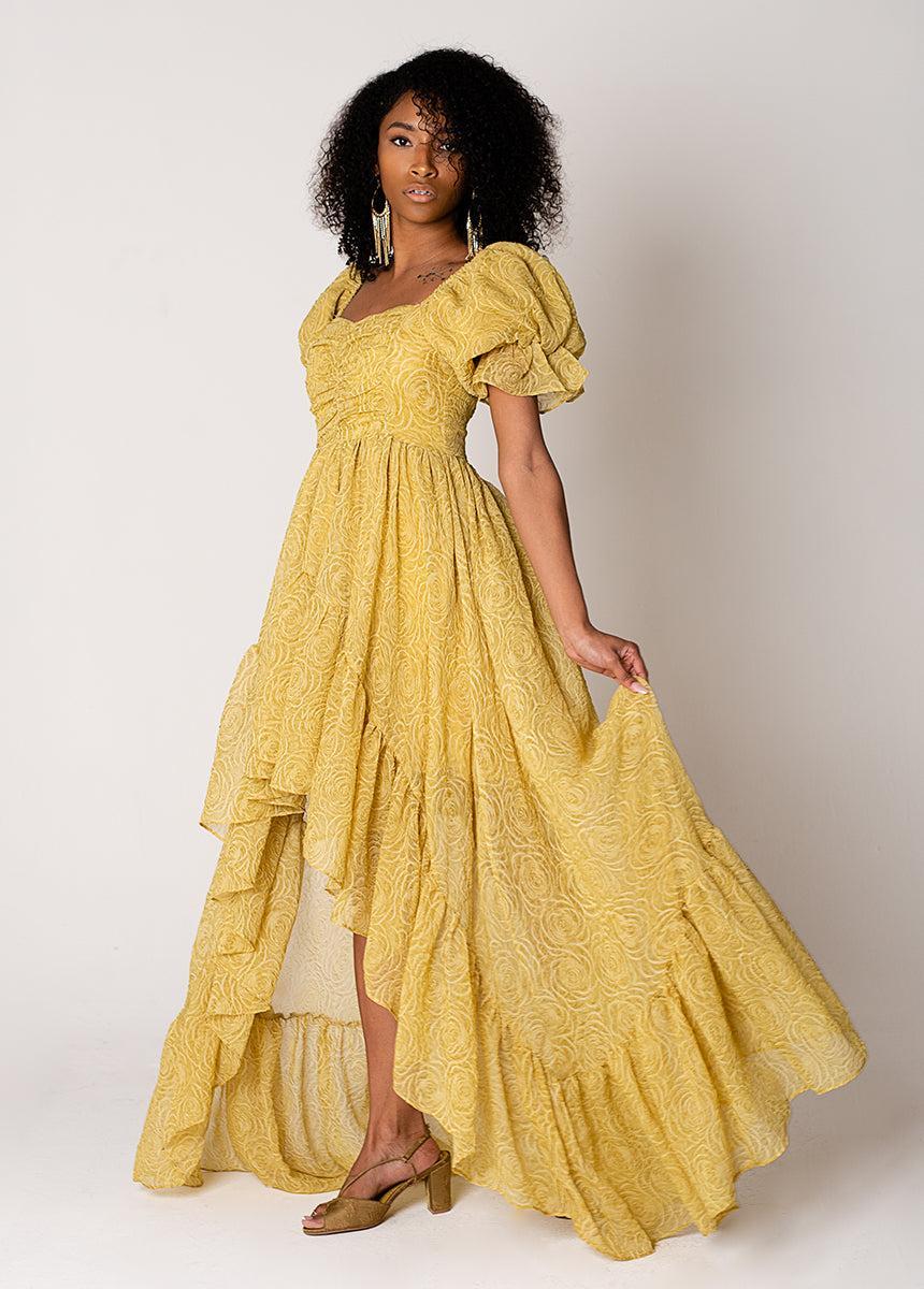 Swan Impact Dress in Citron Female Product Image