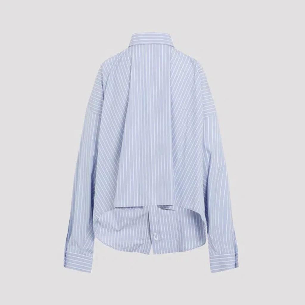 BALENCIAGA Asymmetric Shirt In Blue Product Image