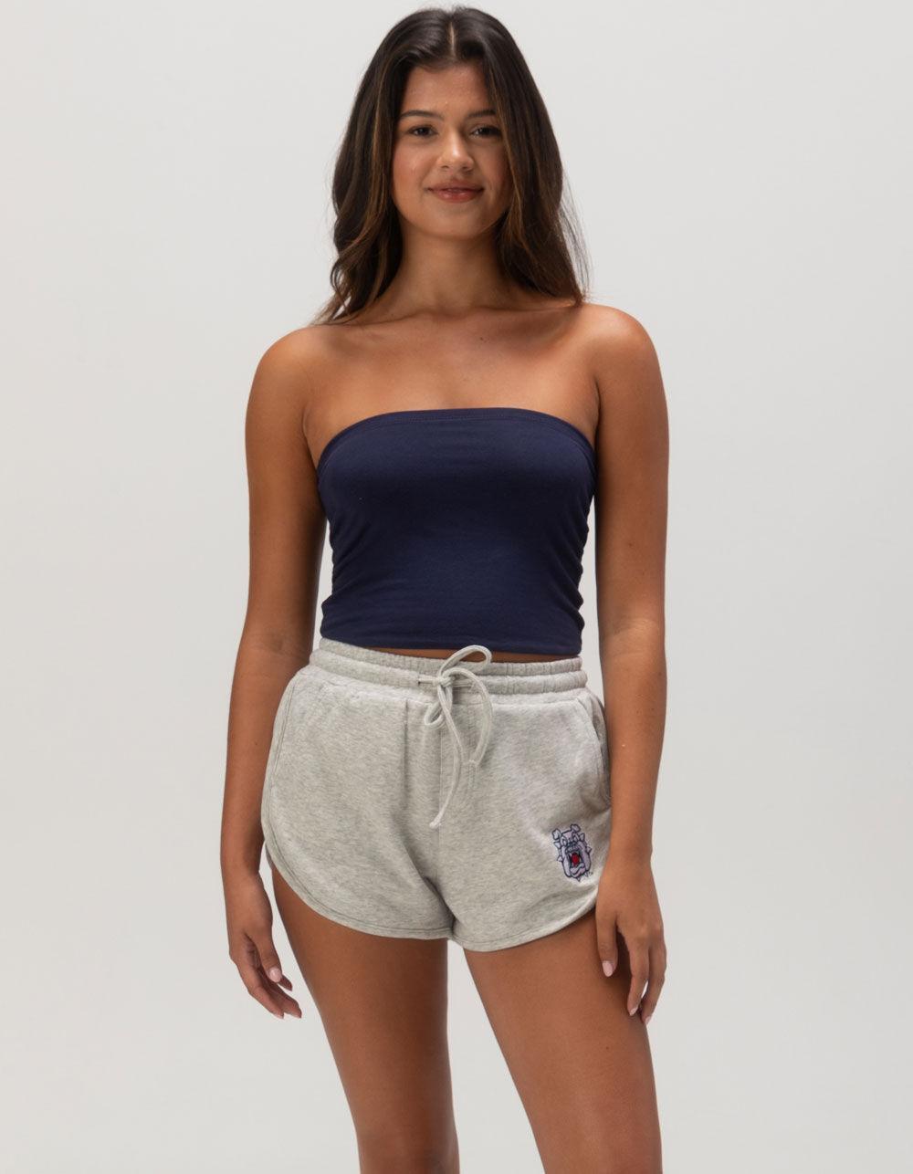 HYPE AND VICE Fresno State University Womens Shorts - HEATHER GRAY Product Image
