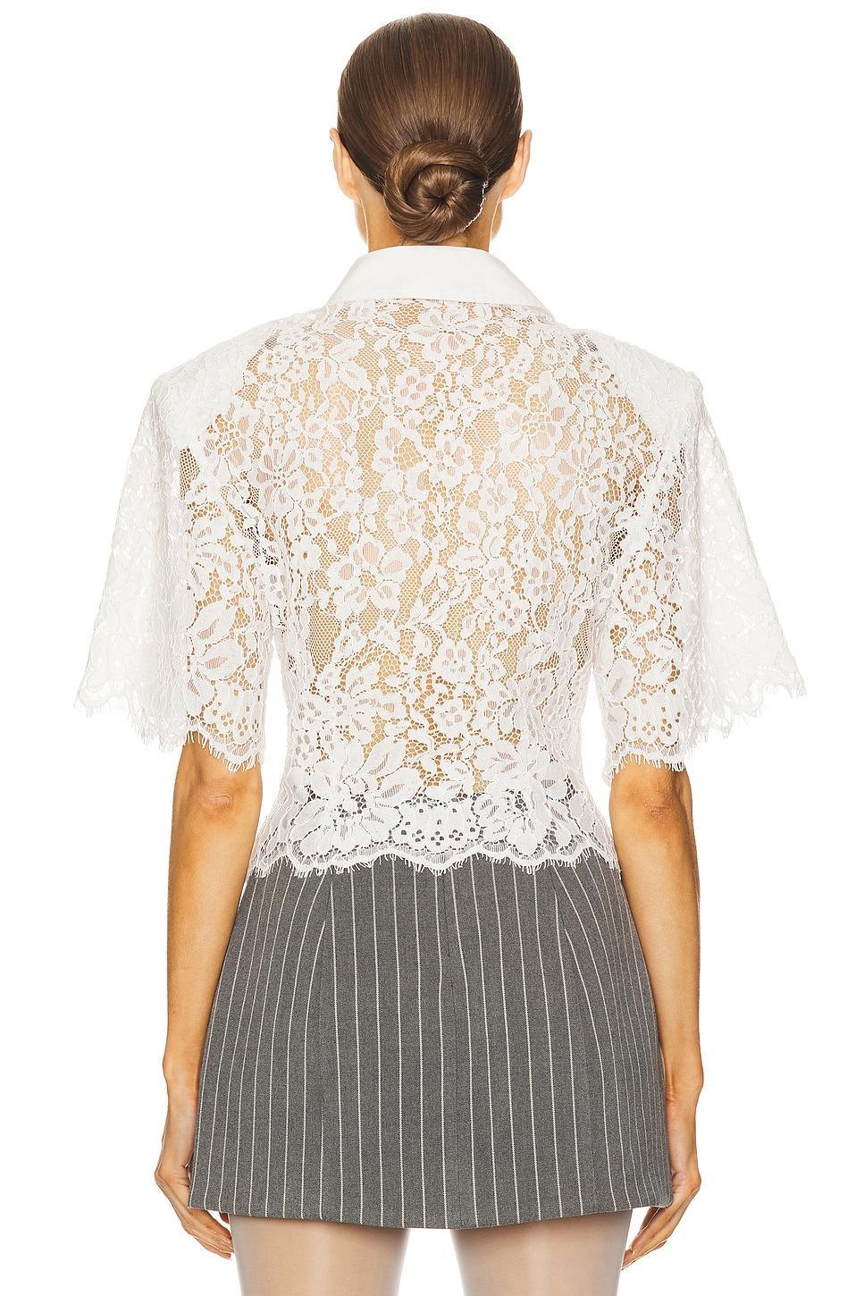 The Lace Shirt With Shoulder Pad Helsa Product Image