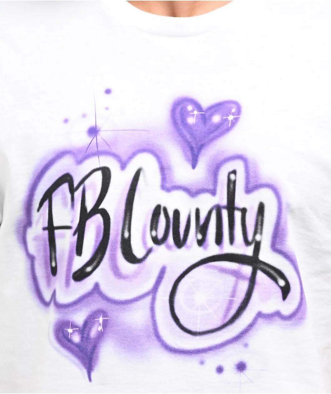 FB County Air Brush Heart White T-Shirt Product Image