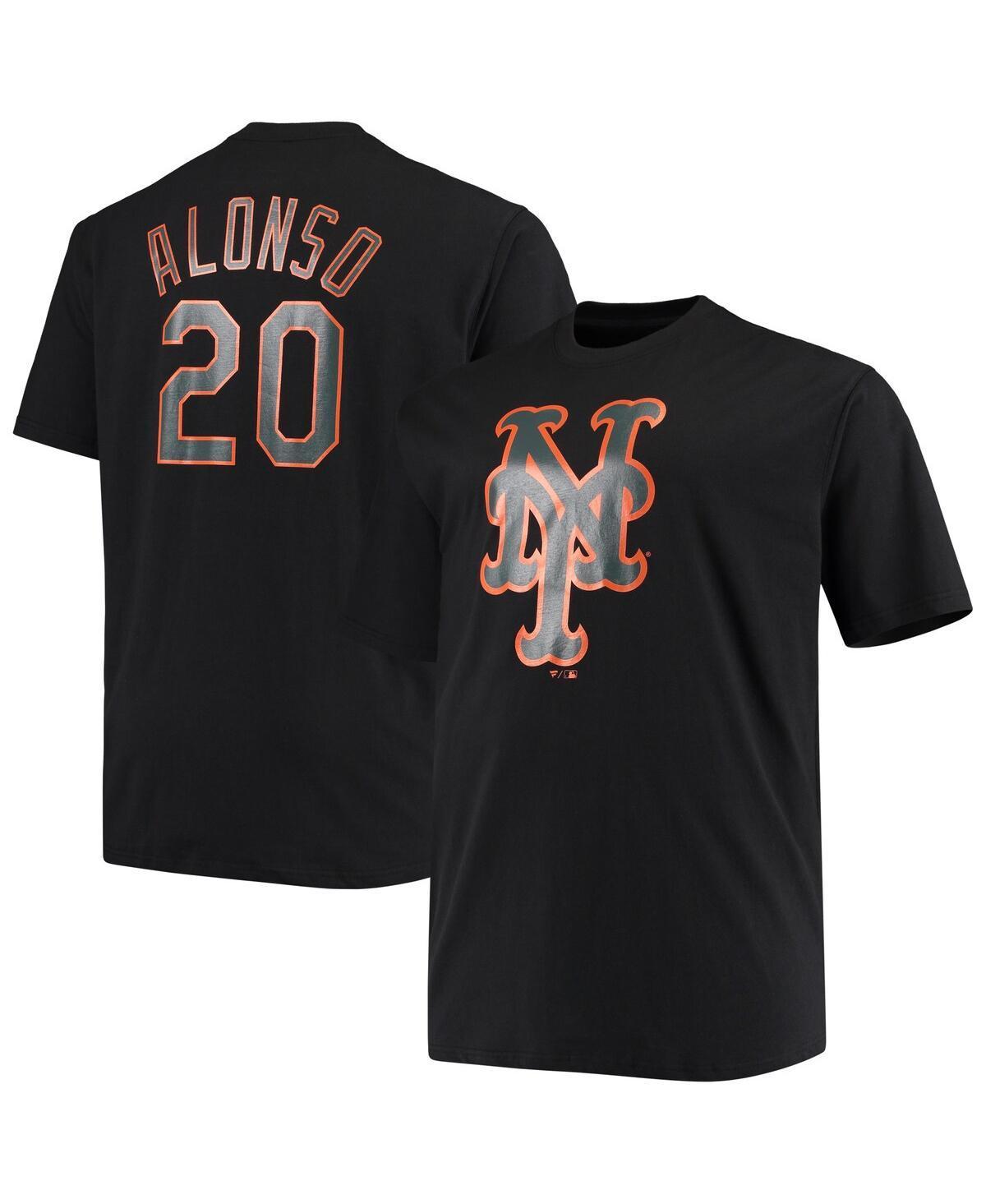 Mens Fanatics Branded Pete Alonso New York Mets Big & Tall Wordmark Name & Number T-Shirt Product Image