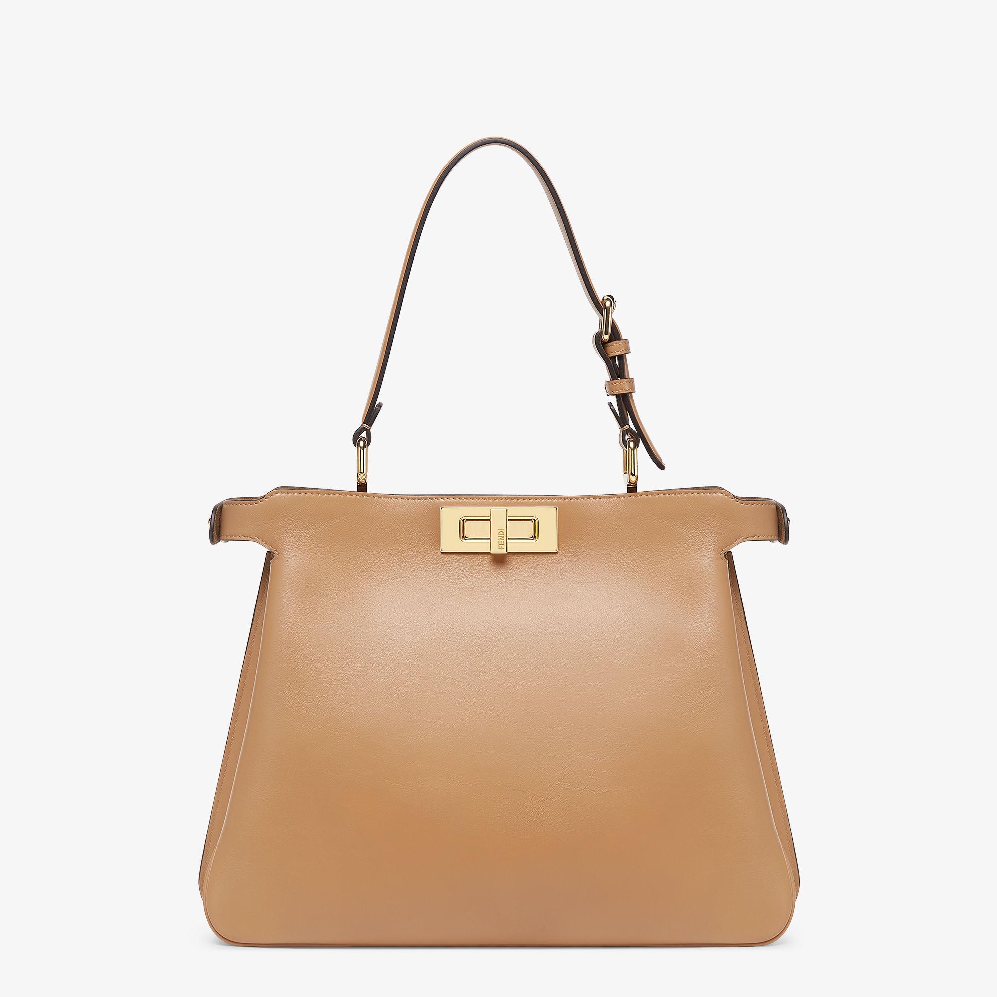 Peekaboo Soft MediumCappuccino-colored leather bag Product Image