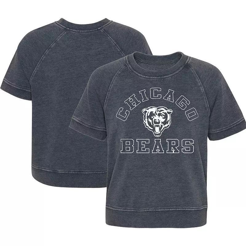 Girls Juniors Heather Charcoal Chicago Bears Cheer Squad Raglan T-Shirt, Women's, Size: XL Product Image