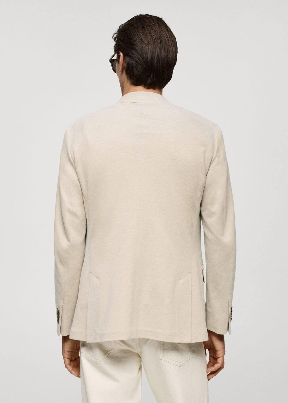 Structured slim fit cotton blazer - Men | MANGO USA Product Image