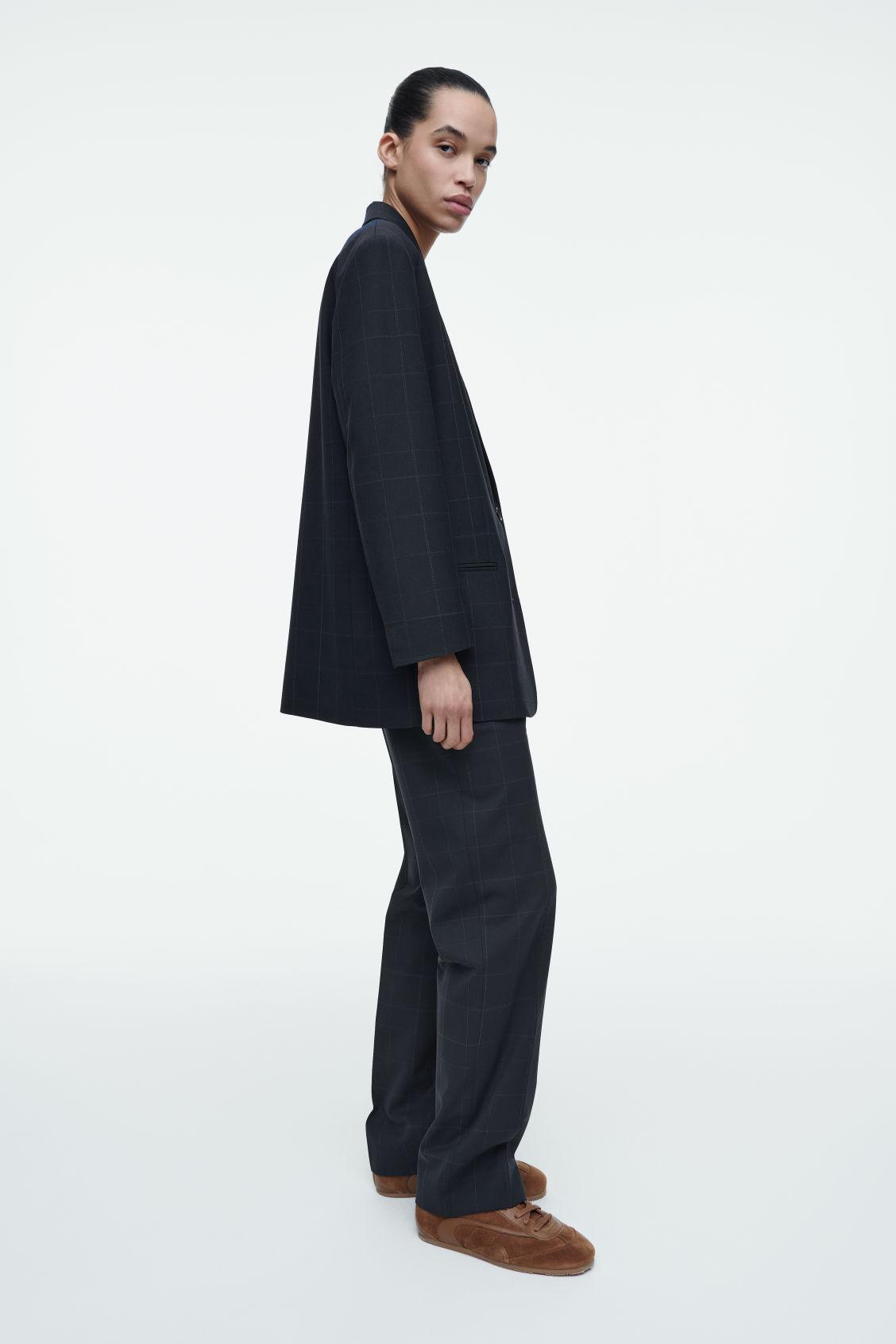 OVERSIZED WINDOWPANE-CHECK BLAZER Product Image