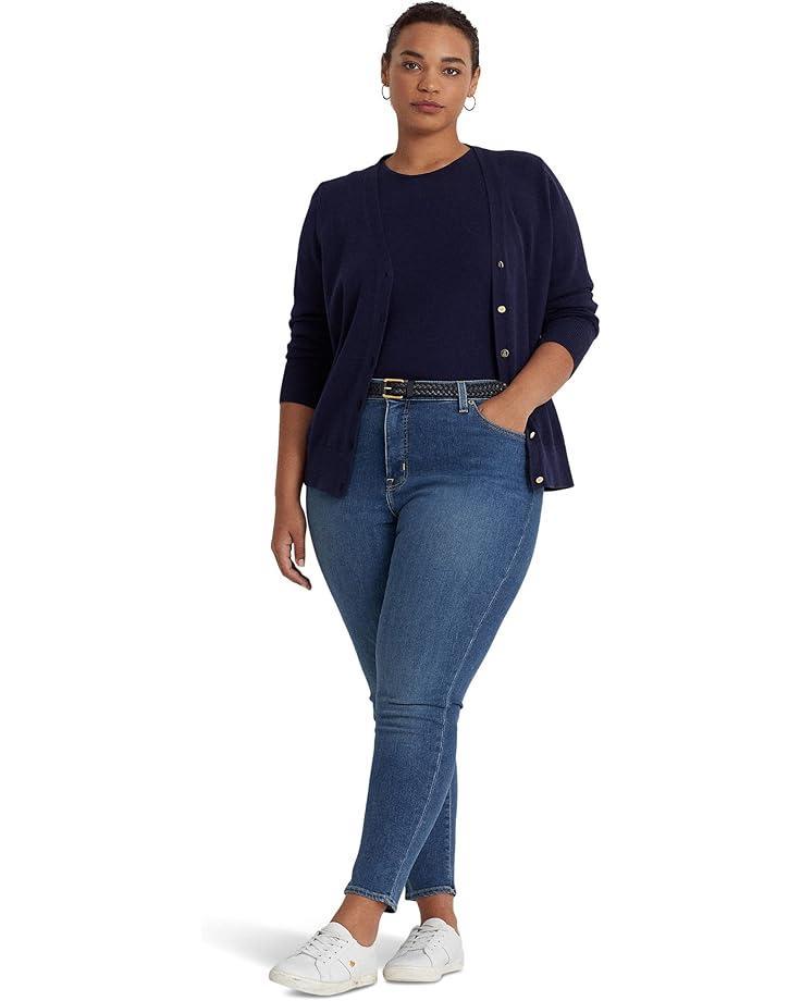 Plus Size Stretch Cotton Boatneck Top Product Image