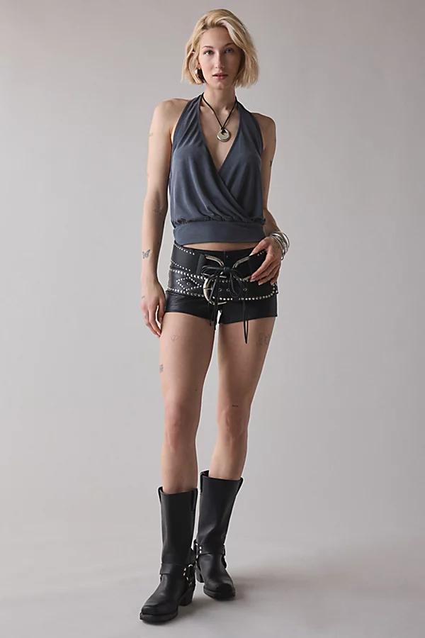 BDG Savannah Wrap-Front Cupro Halter Top Womens at Urban Outfitters Product Image