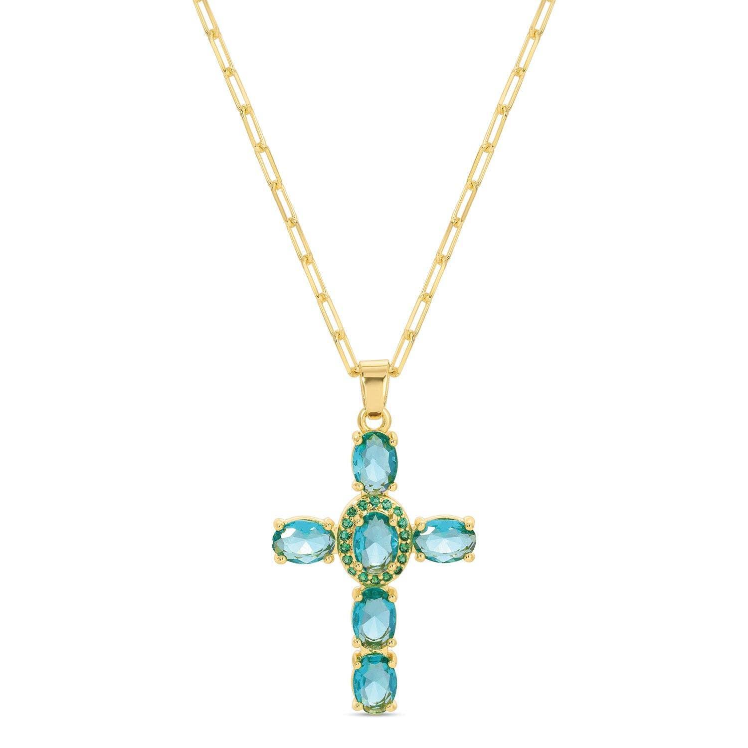 Eye-Catching Cross Pendant With Paperclip Chain Product Image