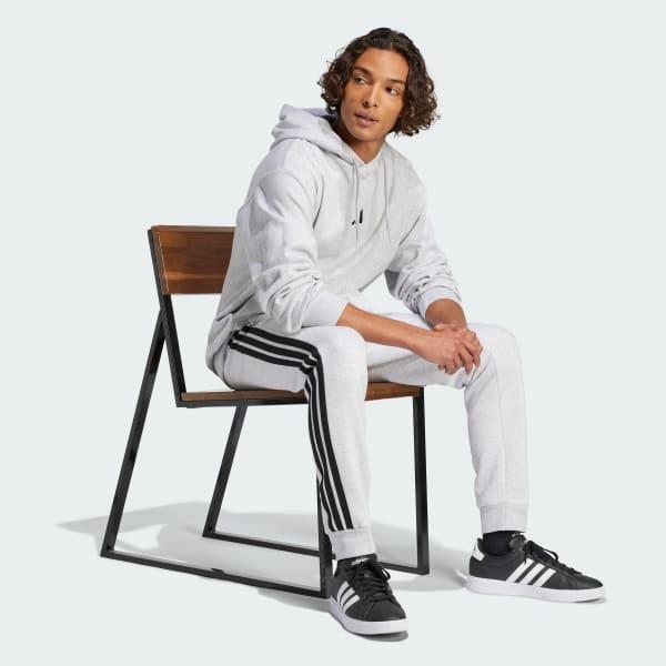 adidas Essentials 3-Stripes Fleece Pants Medium Grey Heather M Mens Product Image