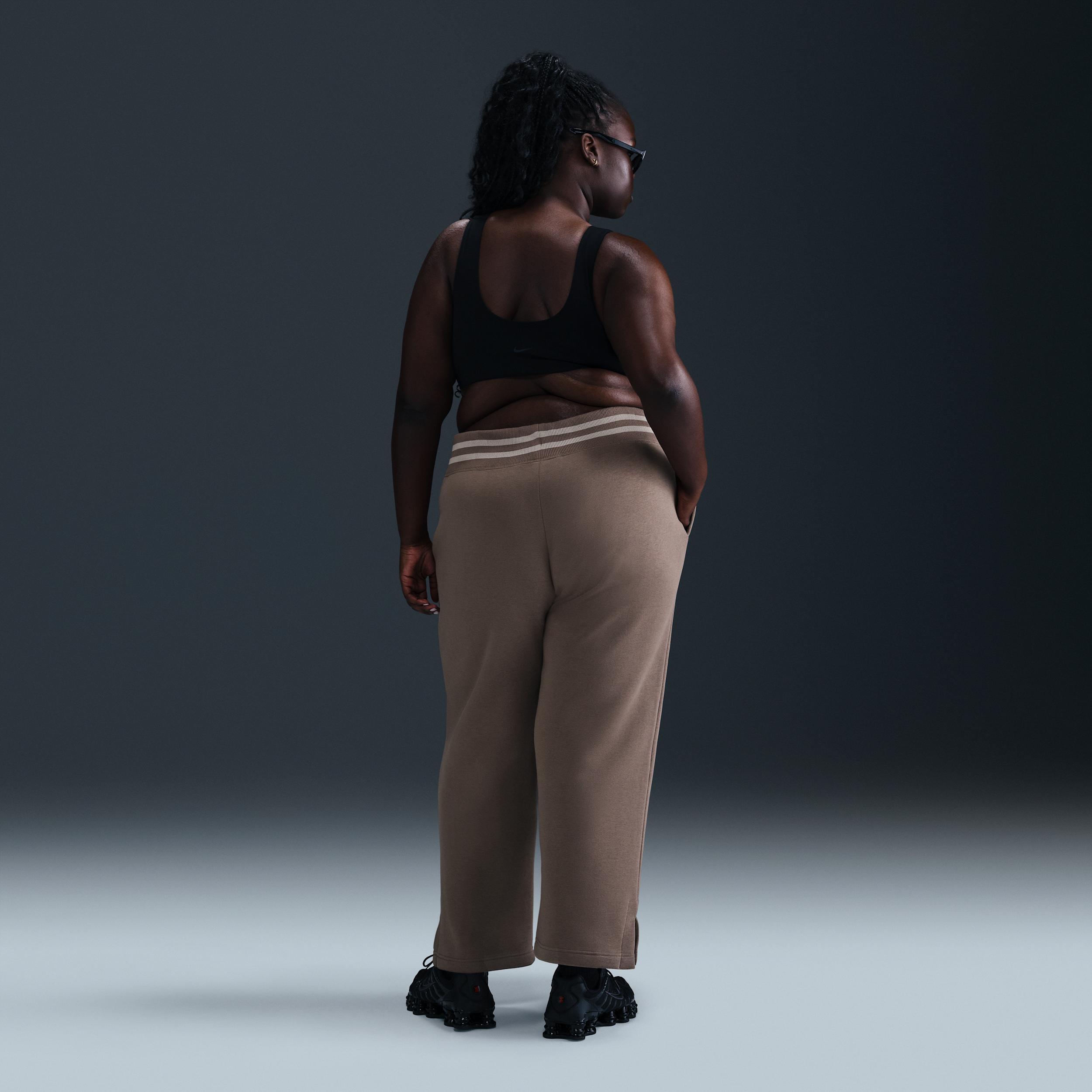 Women's Nike Sportswear Phoenix Fleece High-Waisted Wide-Leg Graphic Pants (Plus Size) Product Image