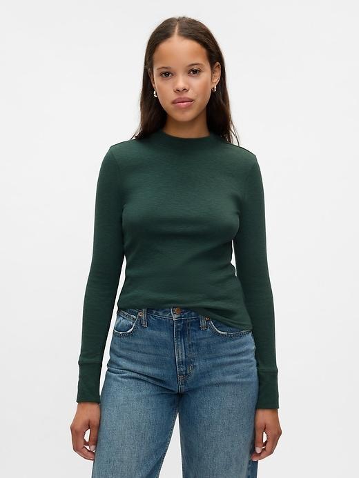 Essential Rib Mockneck T-Shirt Product Image