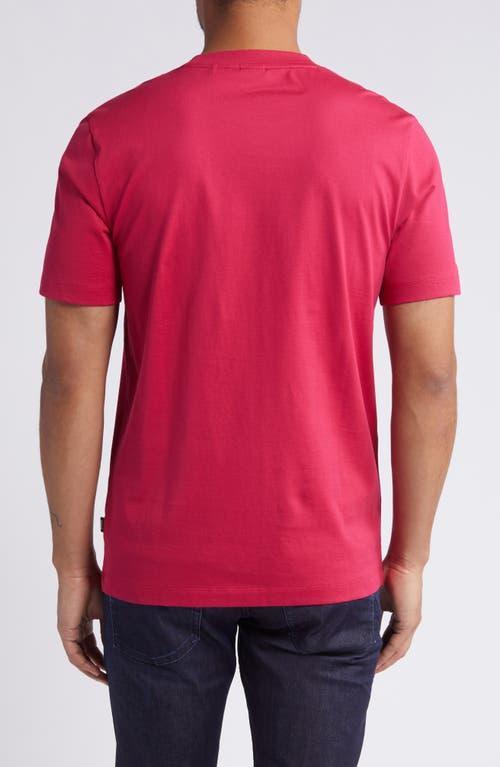 HUGO BOSS Boss Tiburt Logo Graphic T-shirt In Dark Pink Product Image