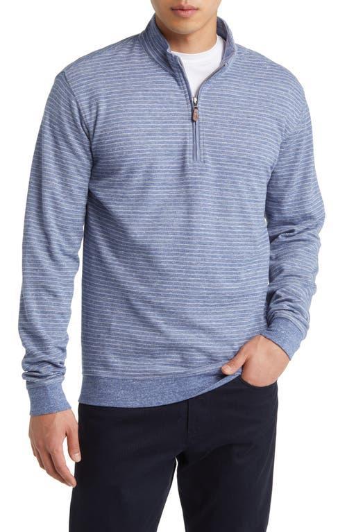 johnnie-O Skiles Performance 1/4 Zip (Indigo) Men's Clothing Product Image