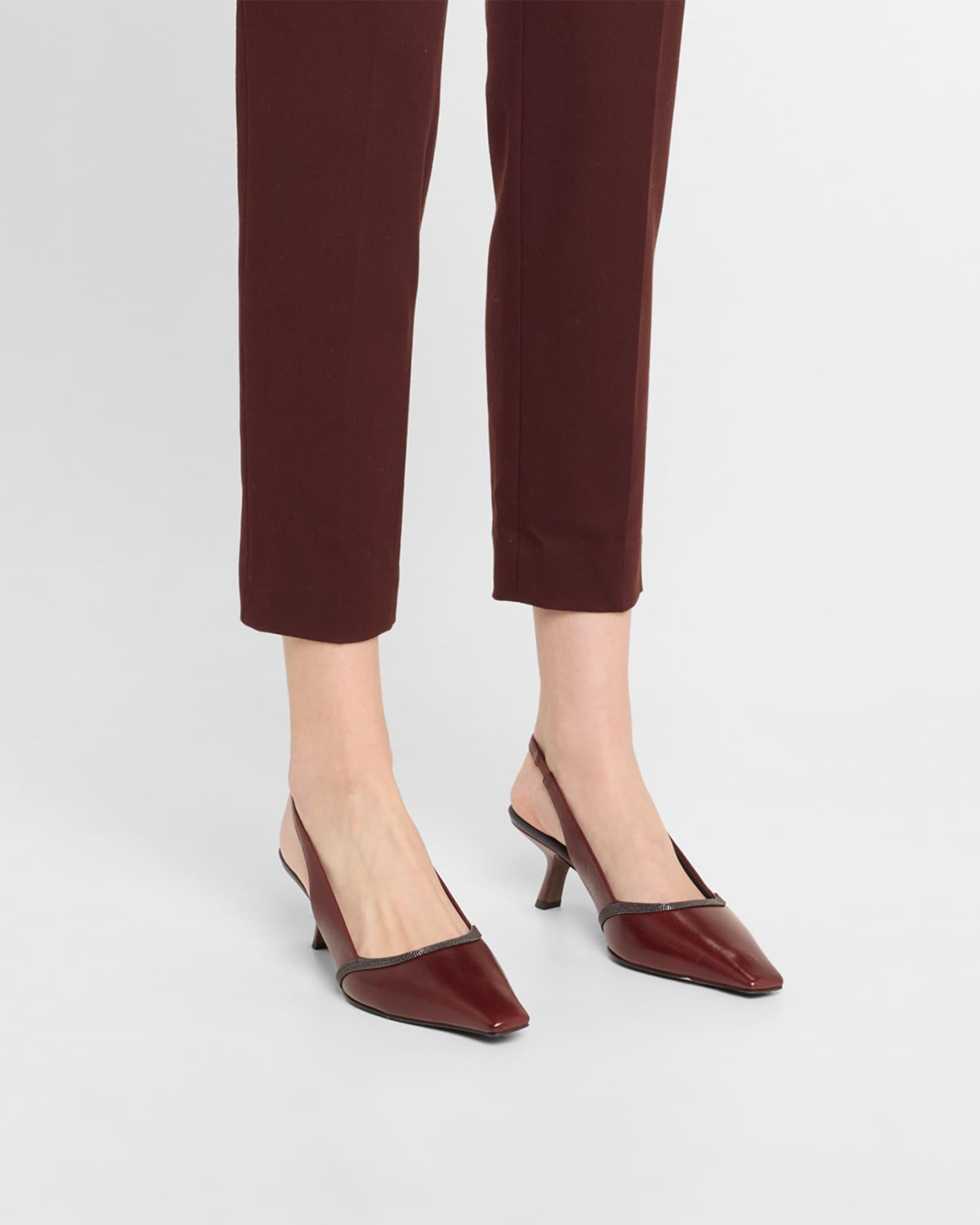 Leather Monili Slingback Pumps Product Image