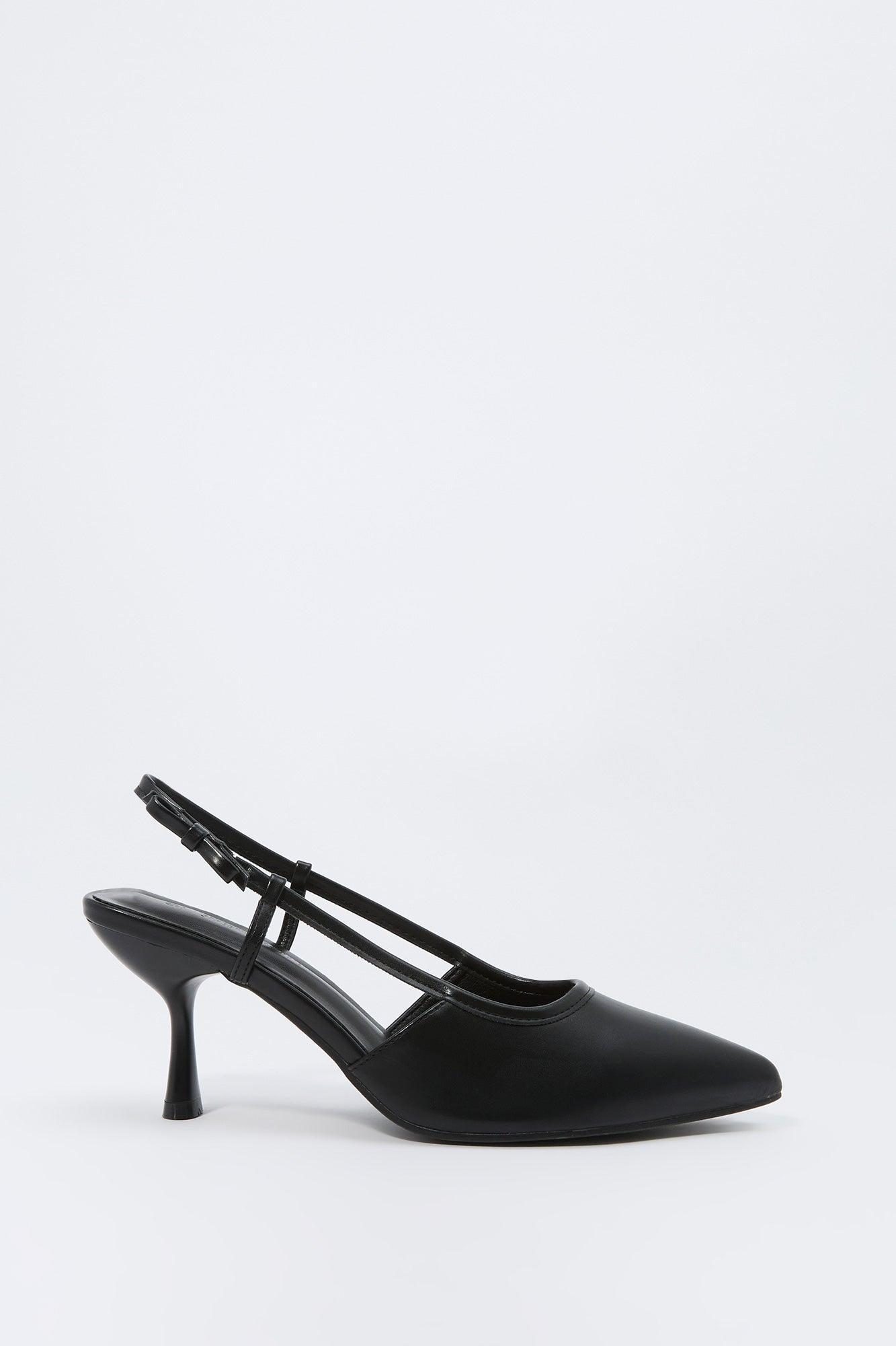 Faux Leather Side Bow Kitten Heel Female Product Image