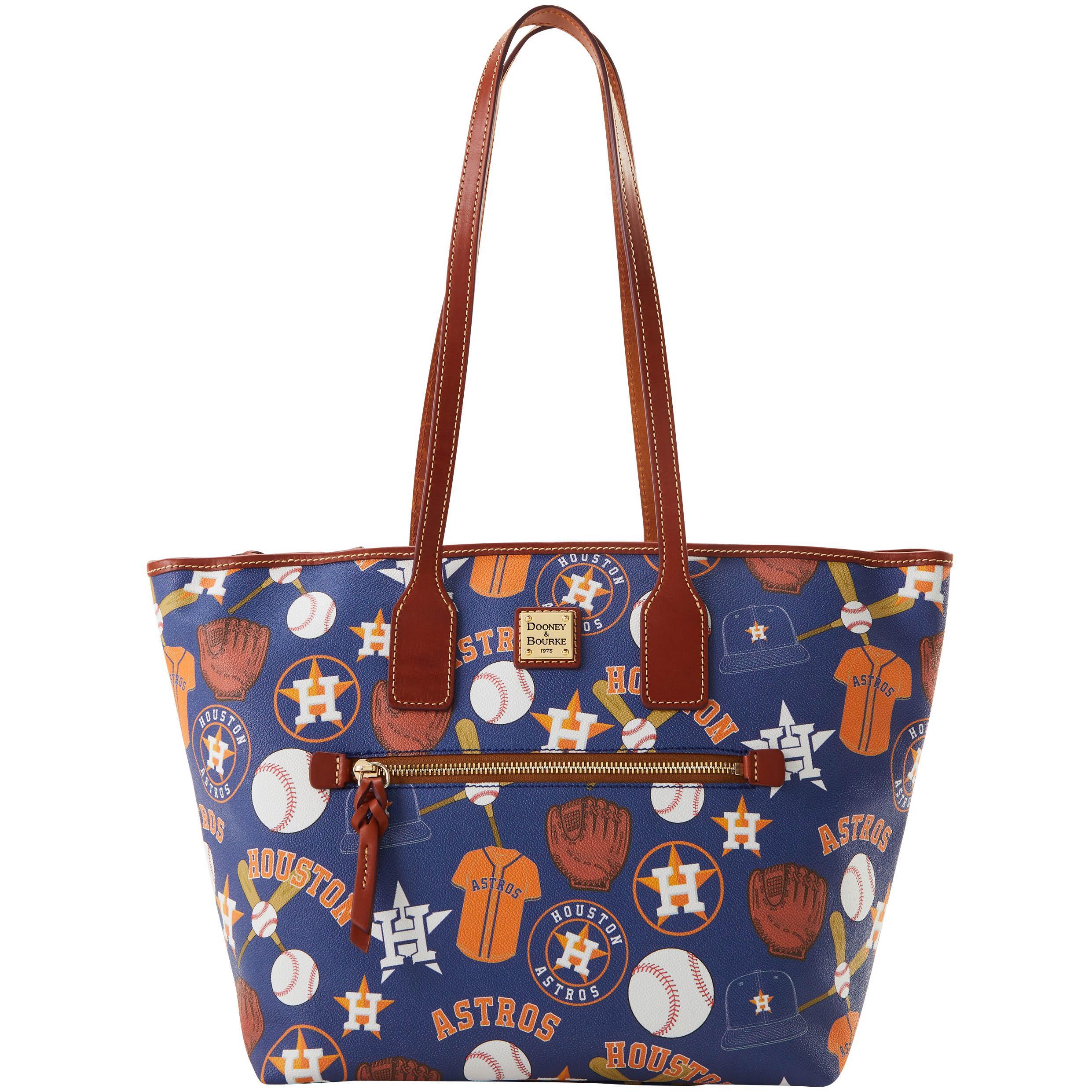 Dooney & Bourke Womens MLB Astros Coated Cotton Tote Shopping Bag in Navy Product Image