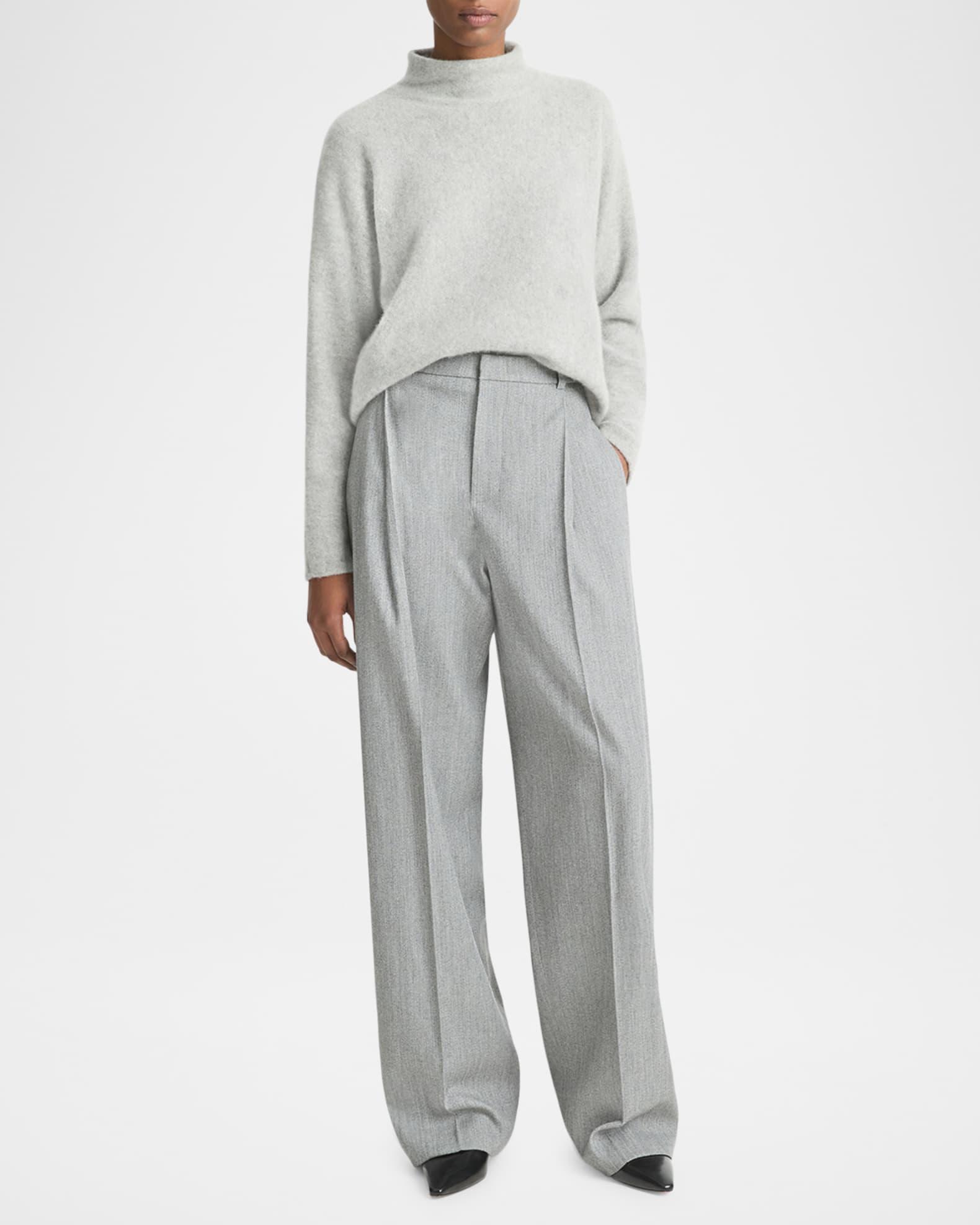 High-Rise Wool Twill Trousers Product Image
