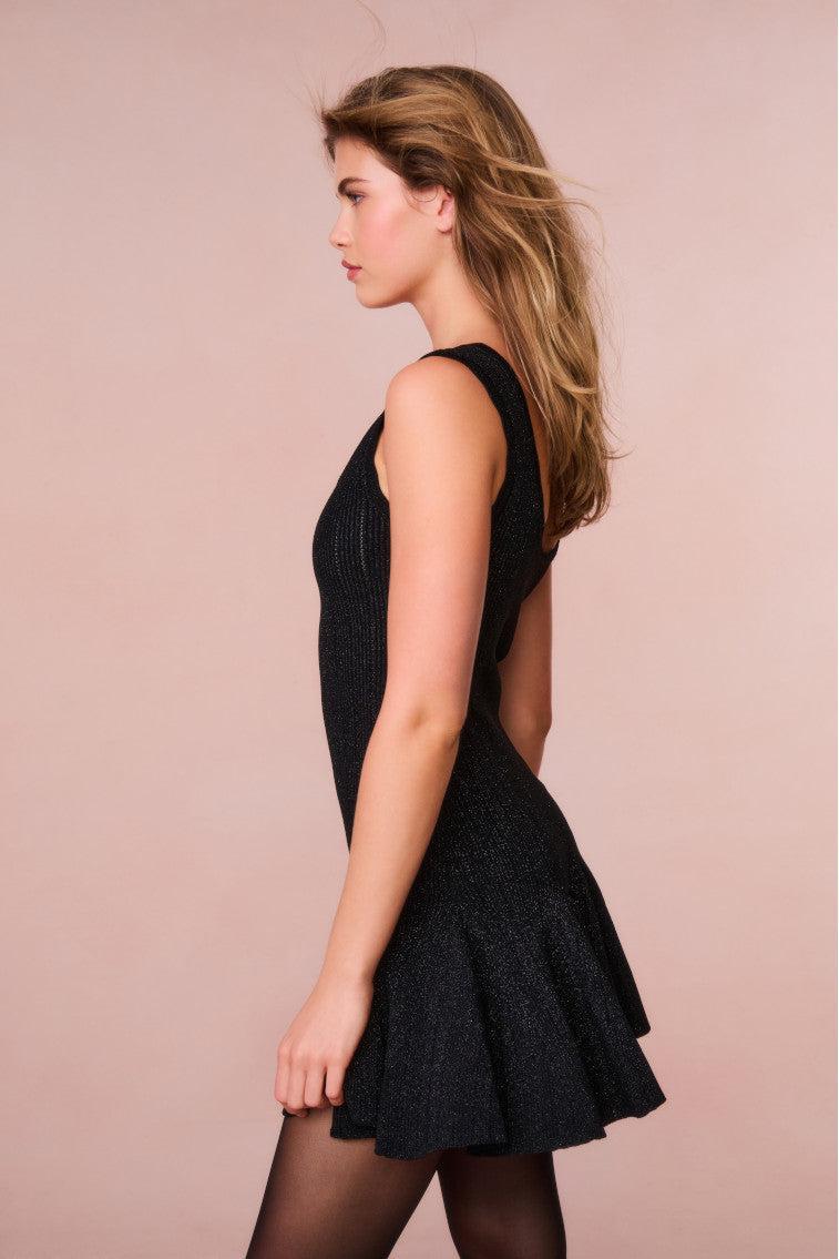 Maryanne Metallic Knit Mini Dress Product Image