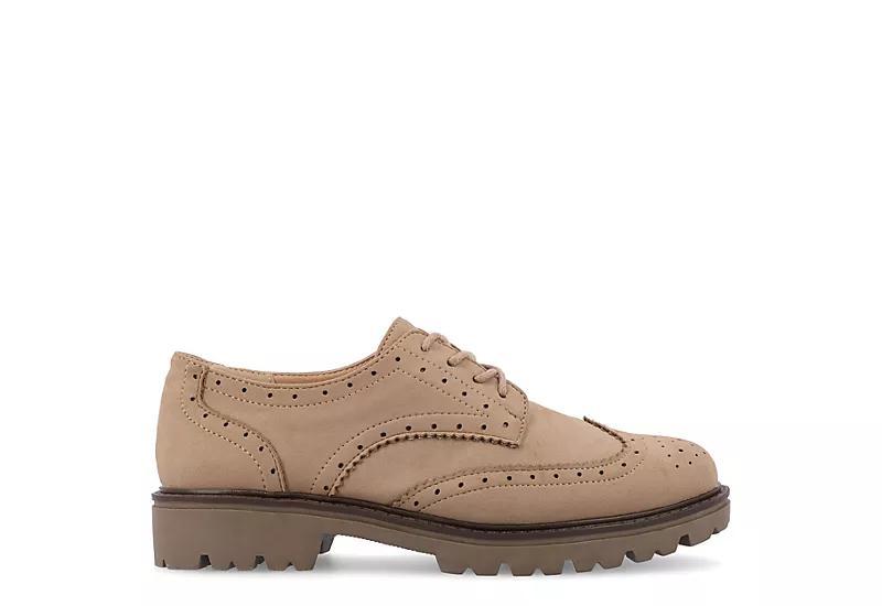 Journee Claudiya Tru Comfort Foam Womens Oxford Shoes Brown Product Image