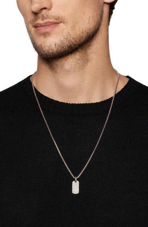Mens Chevron Tag in Sterling Silver Product Image
