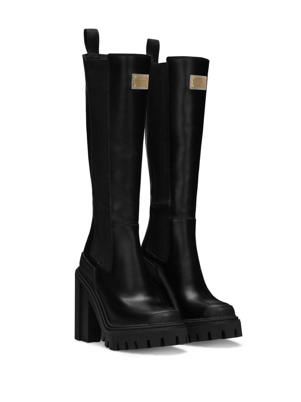 90mm logo-plaque slip-on boots Product Image