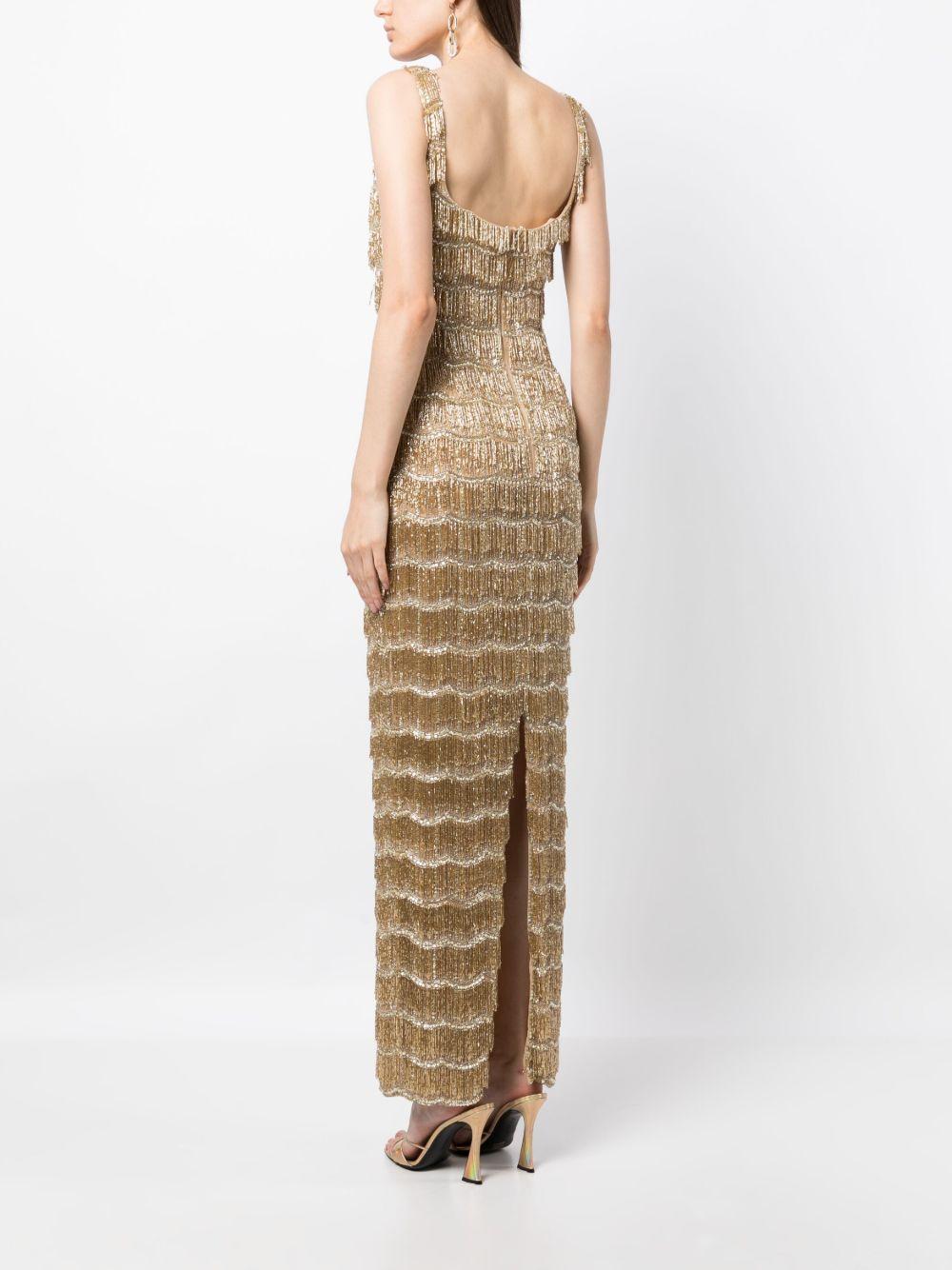 Sadie fringed gown dress Product Image