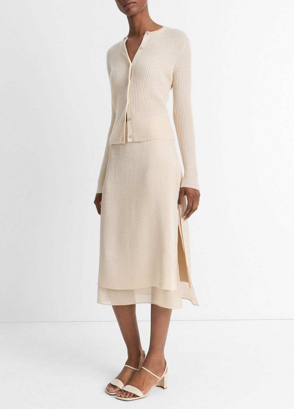 Womens Double Side-Slit Straight Skirt, Laurel, Size 12 Vince Product Image