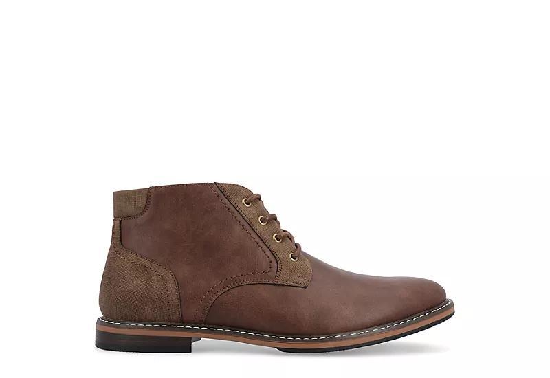 VANCE Franco Men's Plain Toe Chukka Boots, Size: 11 Wide, Brown Product Image