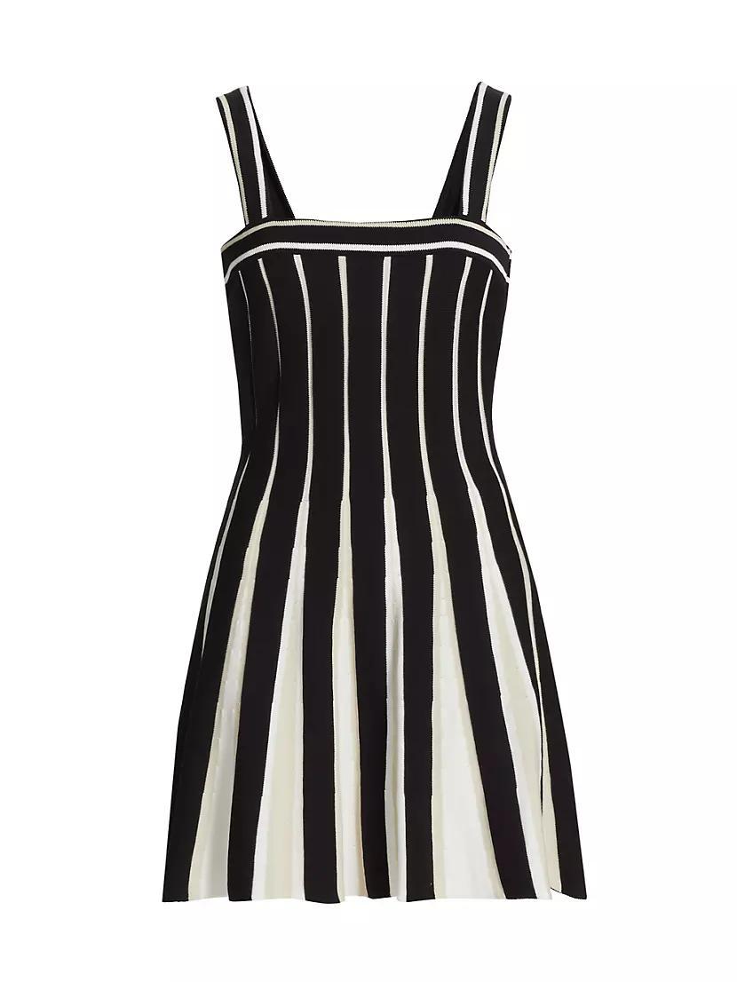 Eloise Striped Cotton A-Line Minidress Product Image