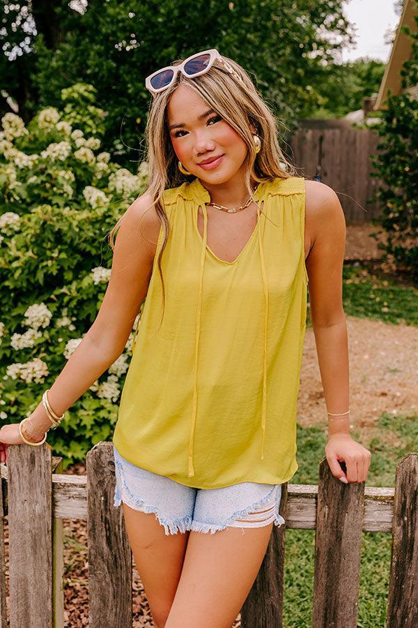 Extra Effort Shift Top In Yellow Product Image