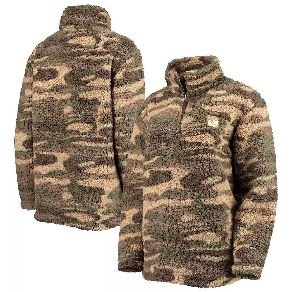 Women's G-III Sports by Carl Banks Camo New York Rangers Sherpa Quarter-Zip Jacket, Size: Large, Ran Green Product Image