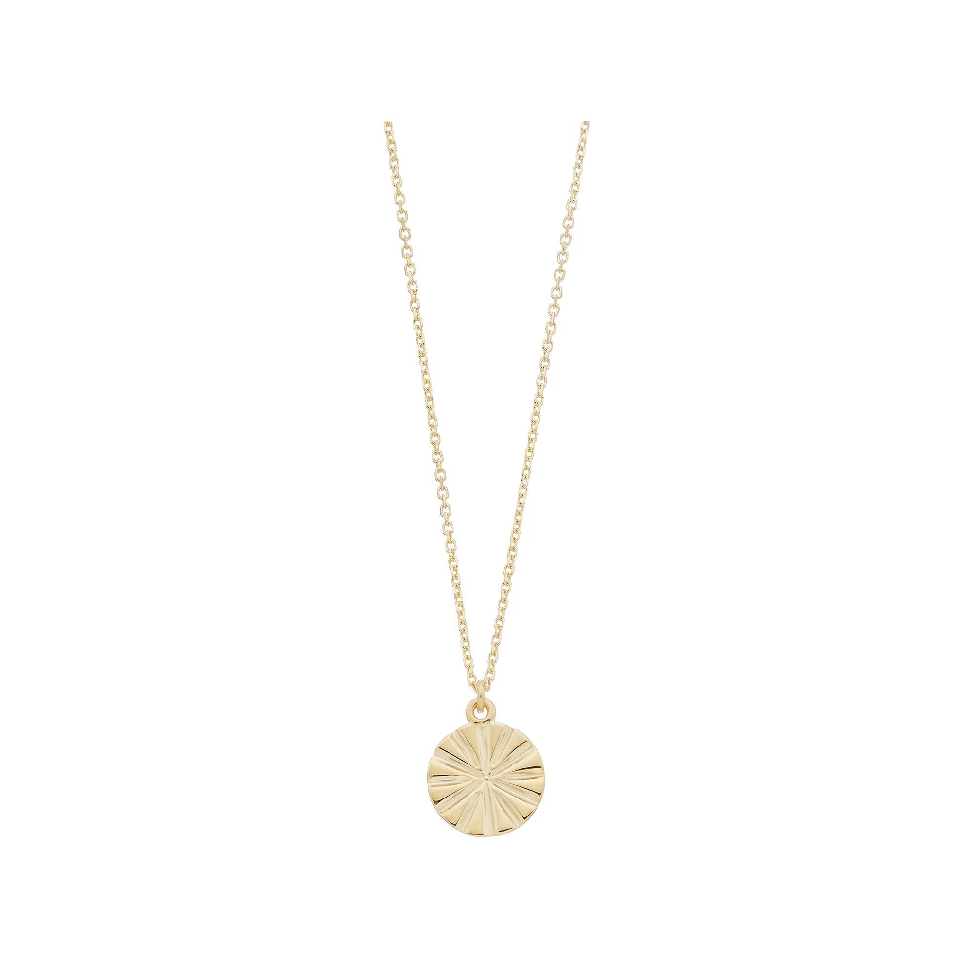 Au Naturale 14k Gold Disc Pendant Necklace, Women's, Size: 17", Yellow Product Image