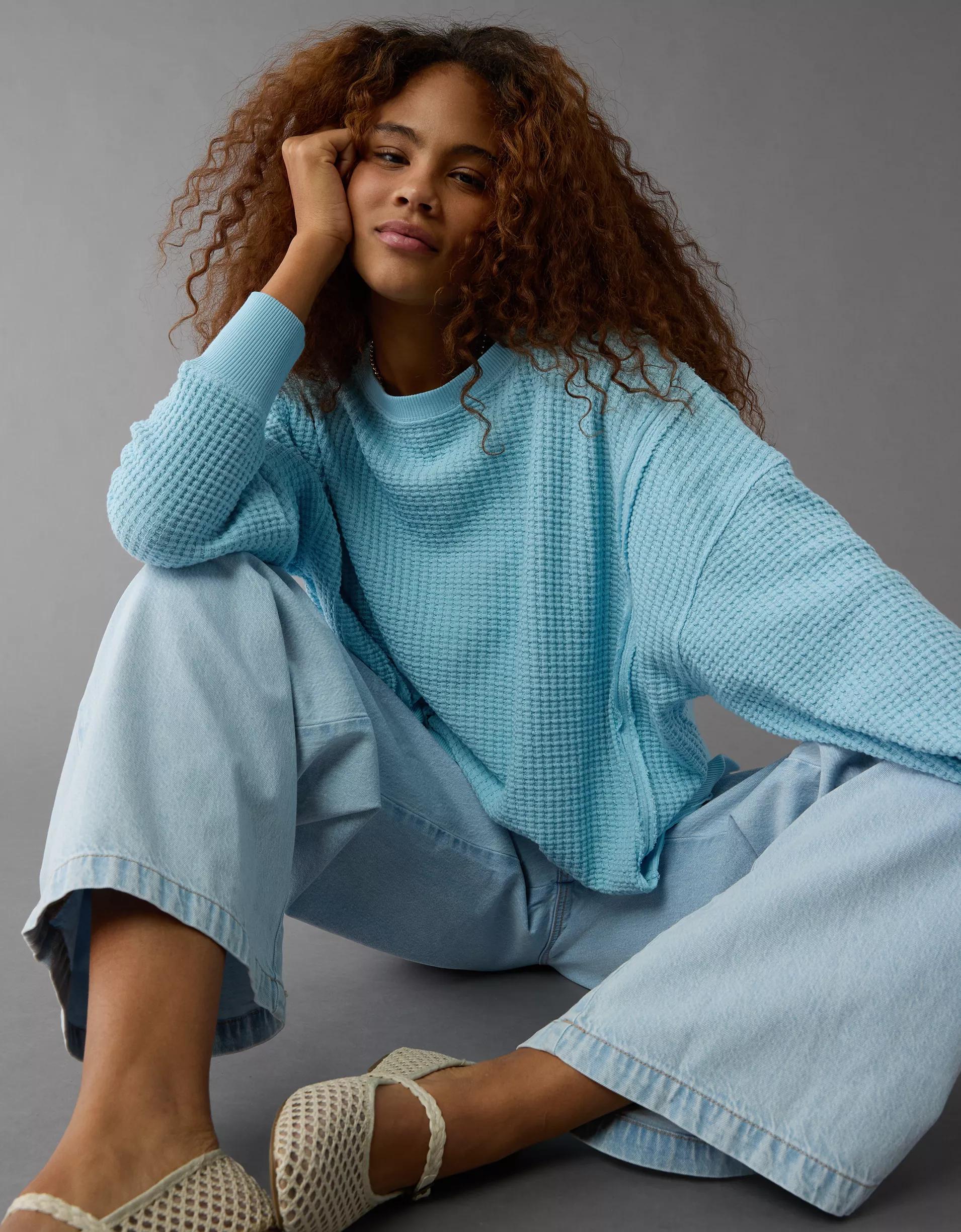 AE Big Hug Waffle Sweatshirt Product Image