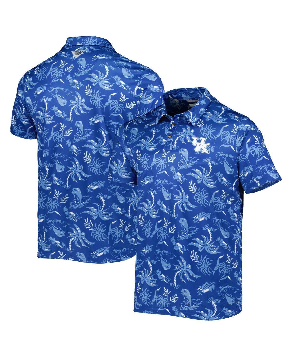 Men's Columbia Royal Kentucky Wildcats Super Terminal Tackle Omni-Shade Polo, Size: Medium, Blue Product Image
