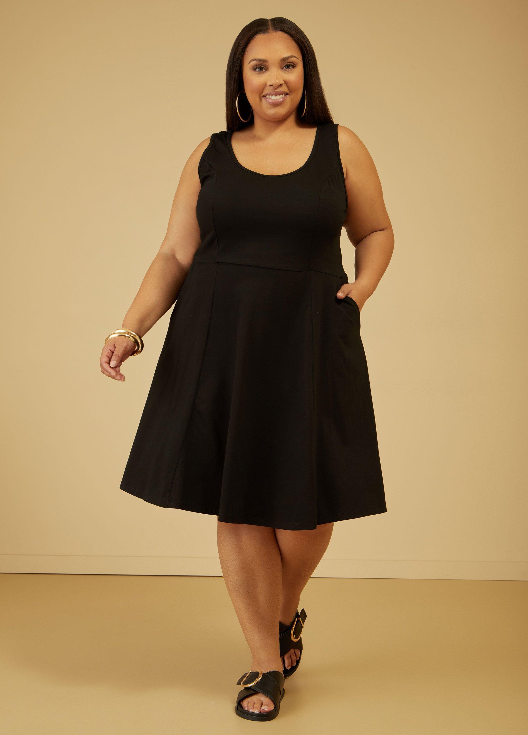 Plus Size Jersey A Line Tank Dress Ashley Stewart Product Image