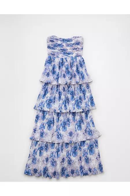 AE Tiered Pleated Maxi Dress Womens Product Image