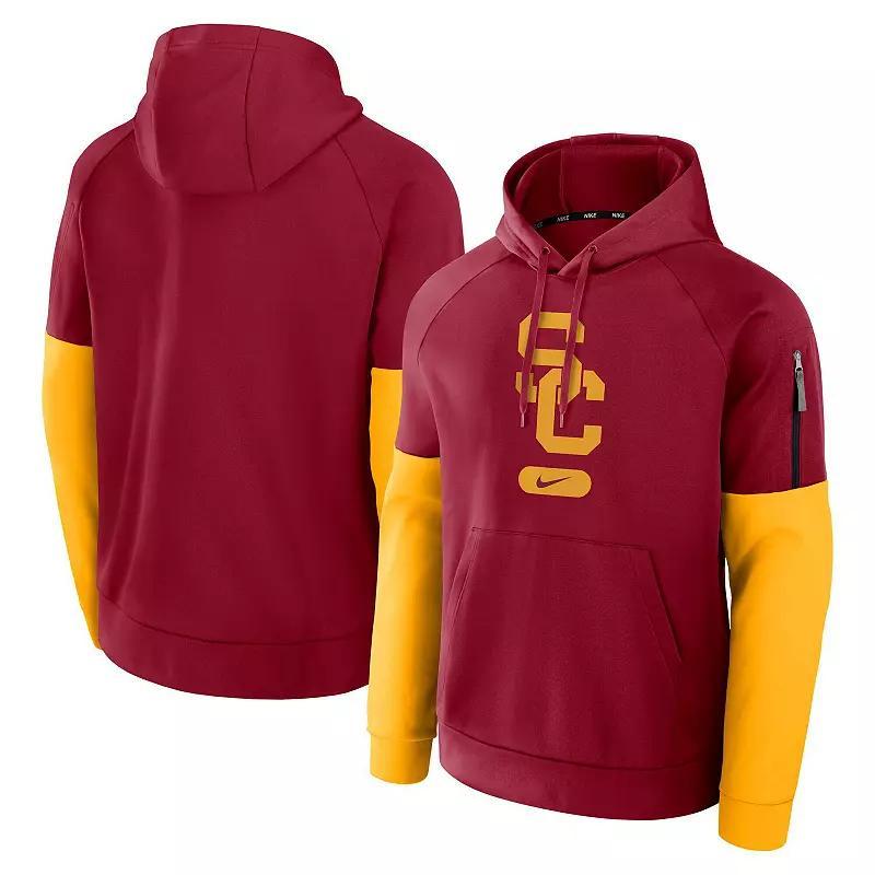 Men's USC Trojans Fitness Menâs Nike Therma College Pullover Hoodie Product Image