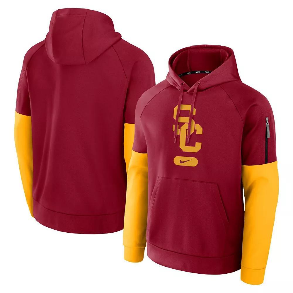 Men's USC Trojans Fitness Menâs Nike Therma College Pullover Hoodie Product Image