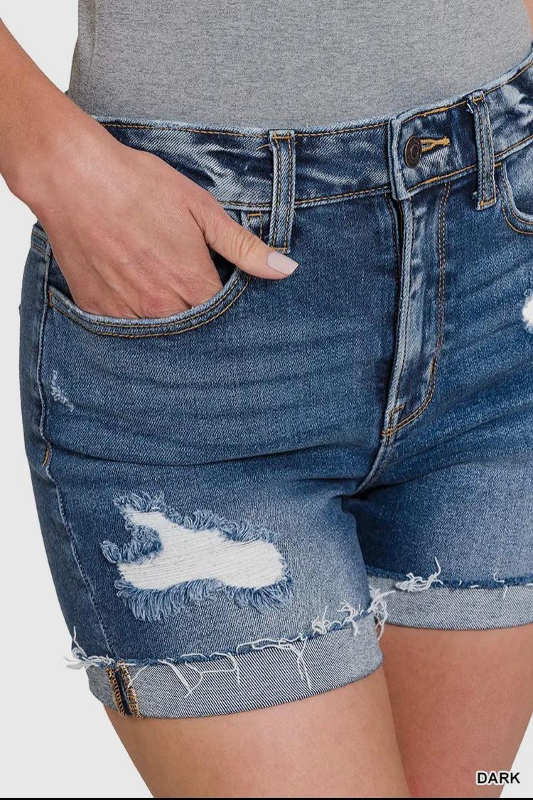 Distressed Denim Shorts Product Image