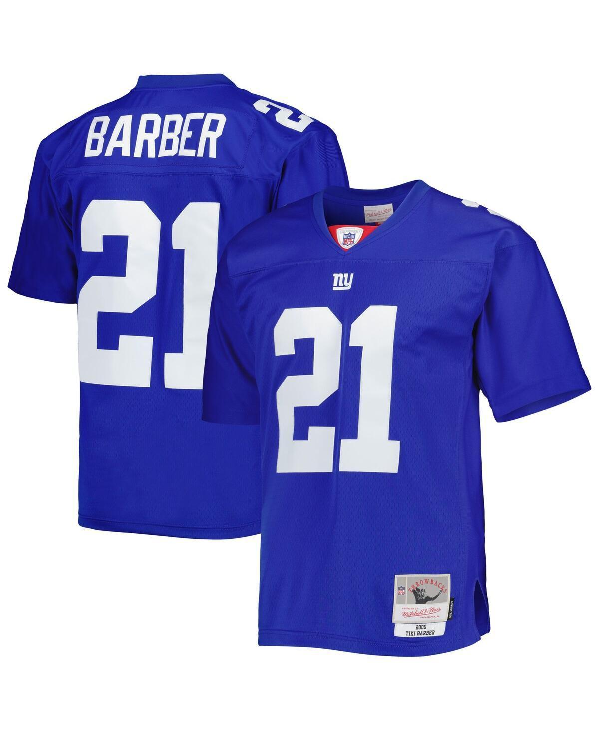 Men's Mitchell & Ness Tiki Barber Royal New York Giants Legacy Replica Jersey, Size: 2XL, Blue Product Image