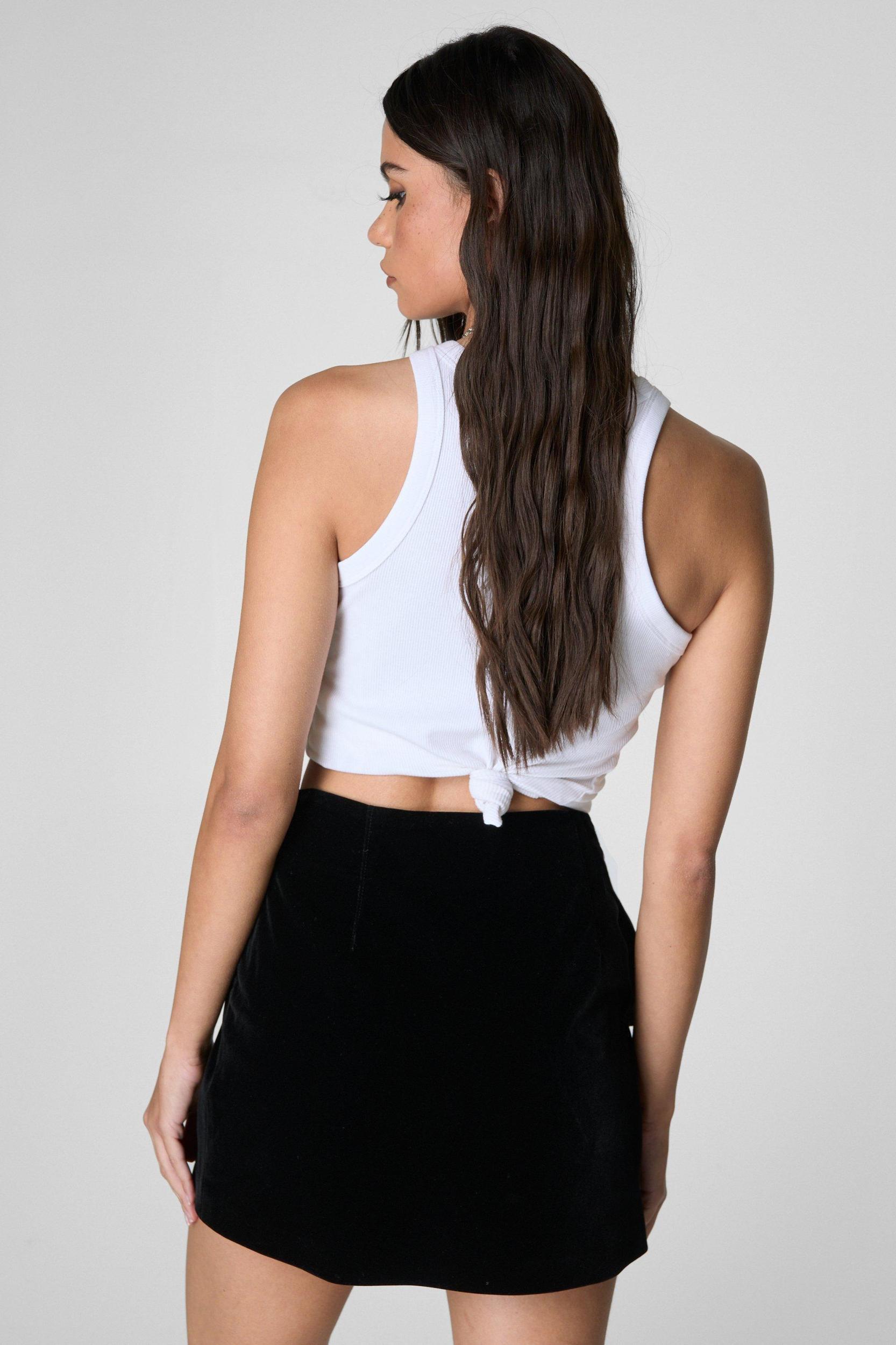 Velvet Corsage Mini Skirt Product Image