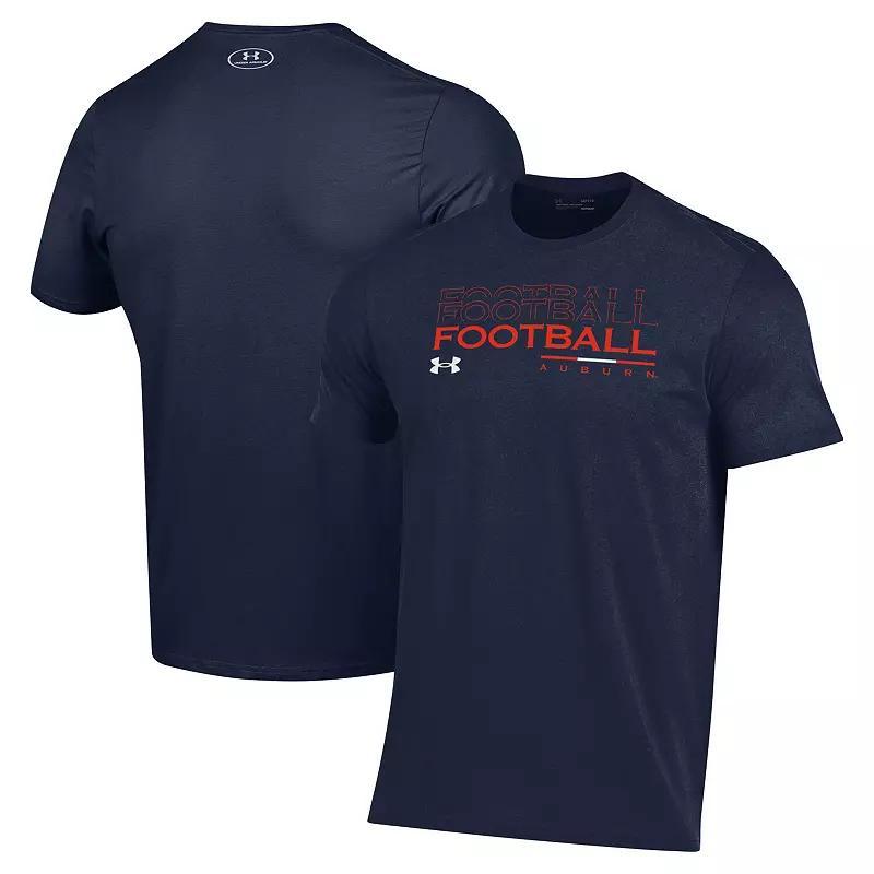 Men's Under Armour Navy Auburn Tigers 2024 Sideline Football Performance T-Shirt, Size: 2XL, Blue Product Image
