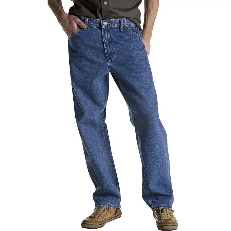 Mens Dickies Relaxed Work Jeans Stonewashed Blue Product Image