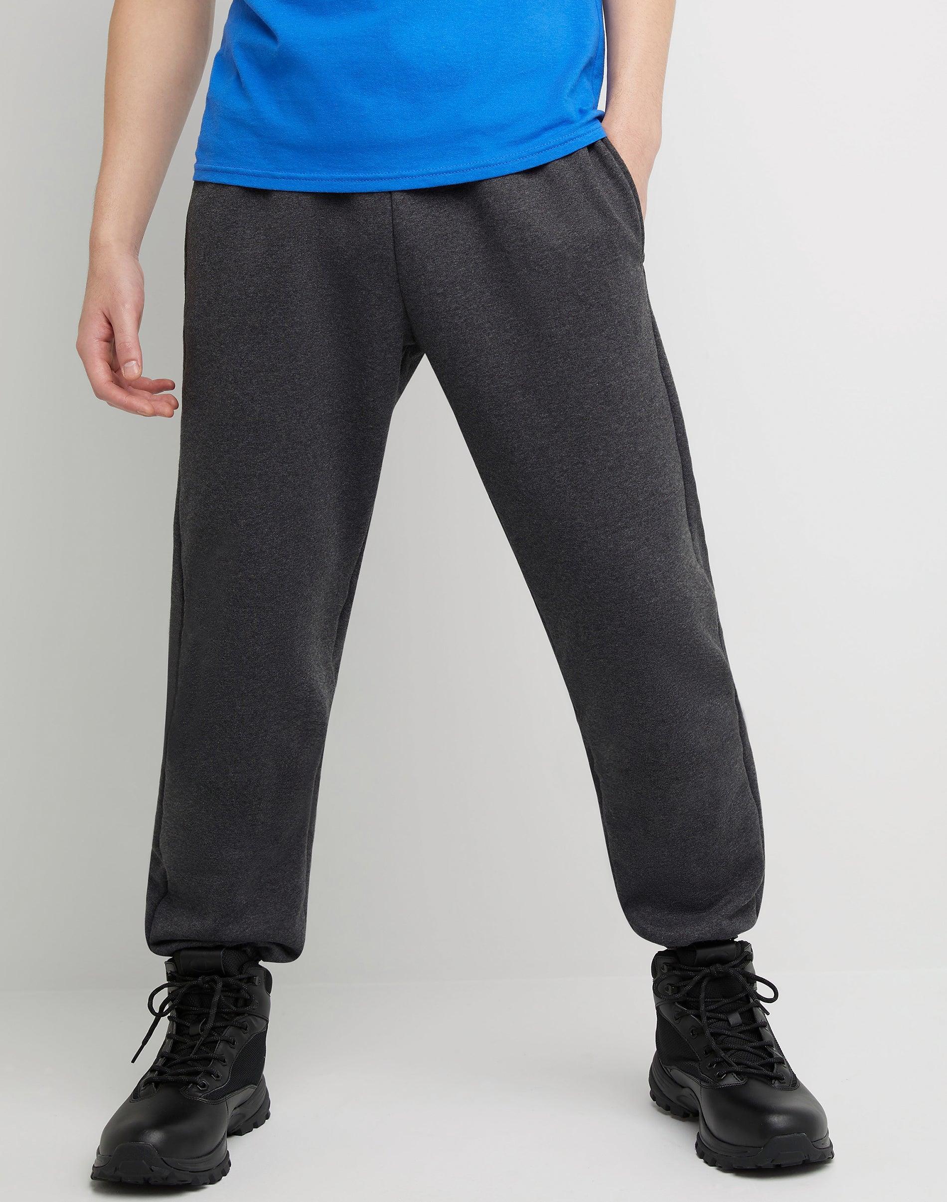 Mens Hanes Ultimate Cotton Cinched-Leg Sweatpants Light Silver Product Image